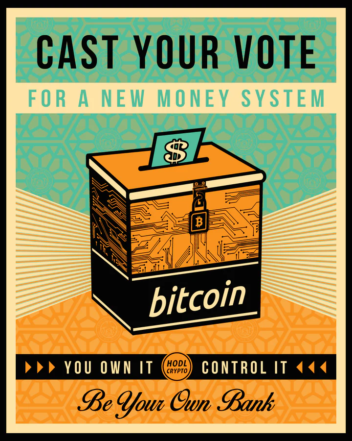 Vote for Bitcoin Artwork By Lucho Poletti